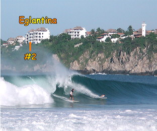Eglantina with surfers